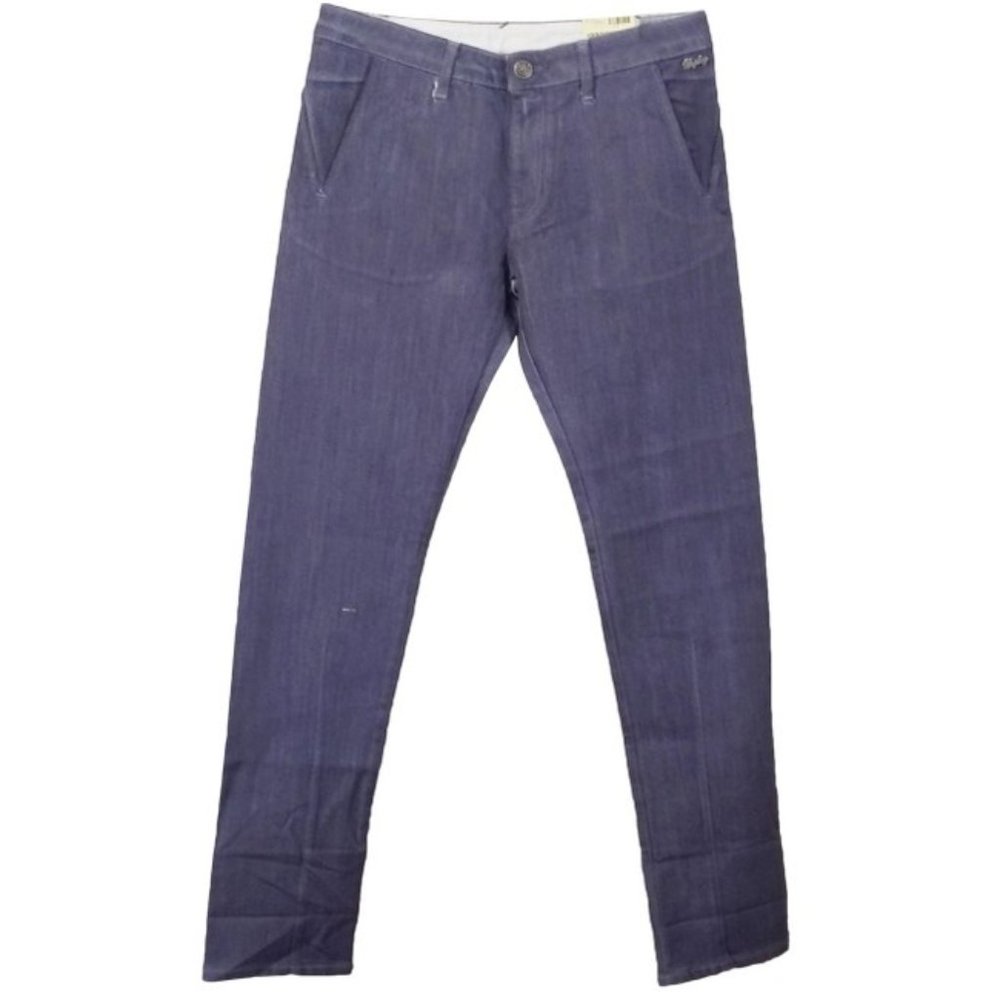 Replay women's size 28 embellished stretch comfort bull denim carrot jeans 29x32